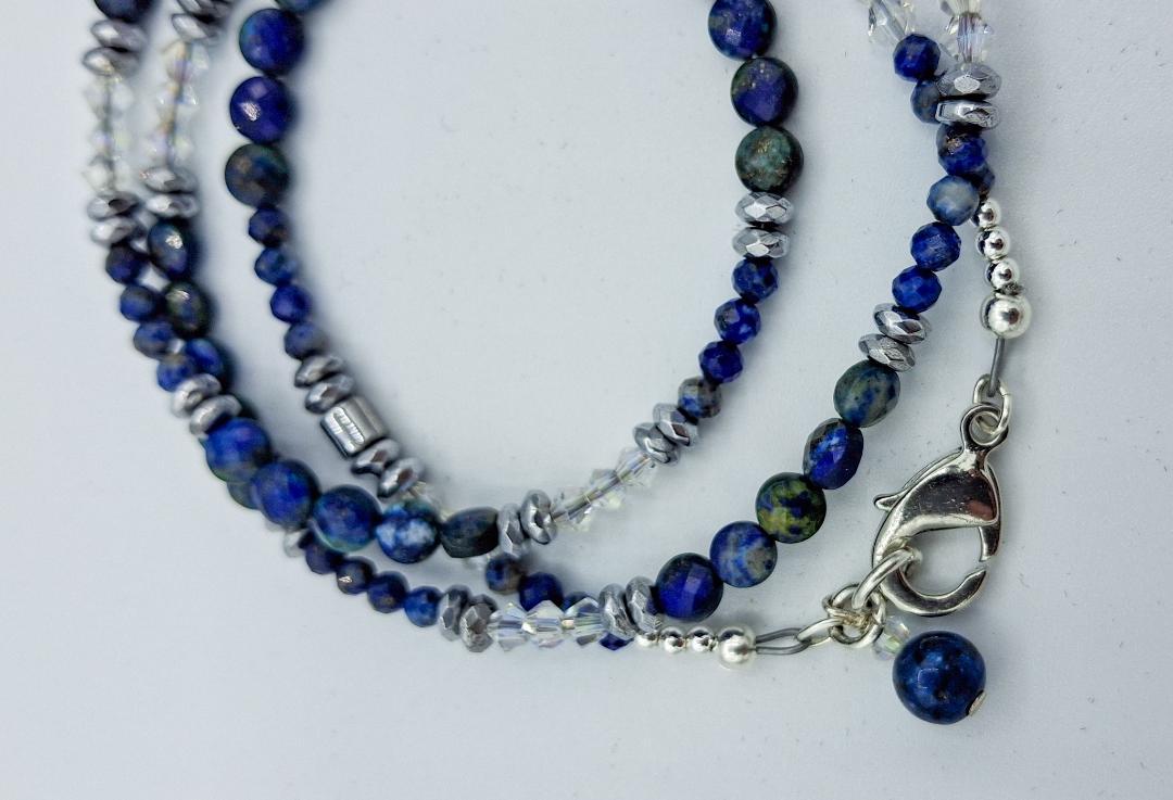 Nk Indigo Lapis Blue Triple Sparkle Bracelet