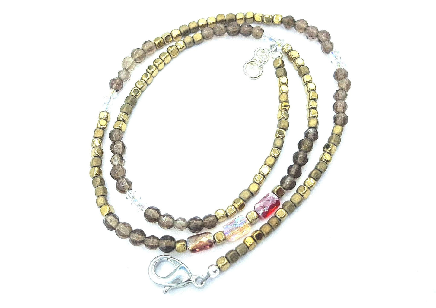 Nk Golden Brown Triple Sparkle Bracelet