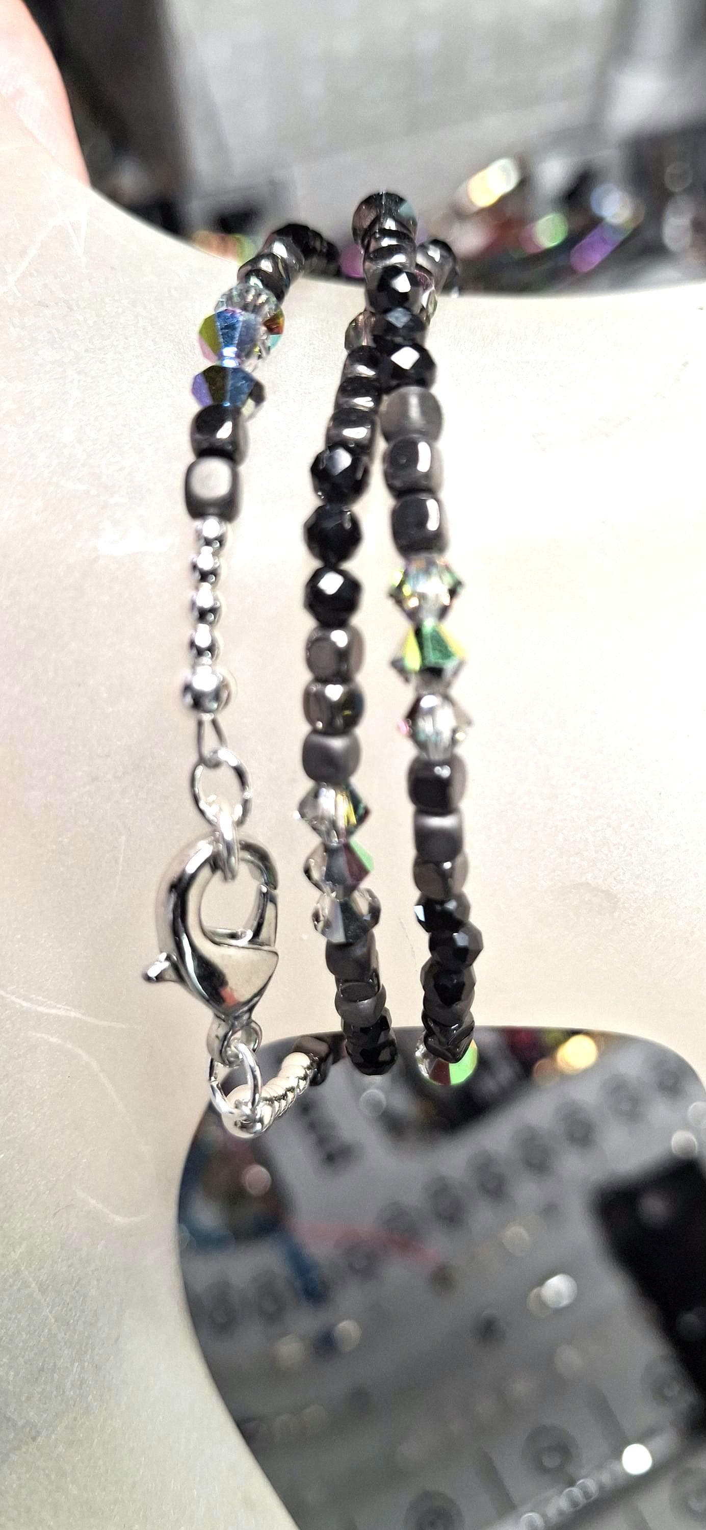 Nk Jet Black Triple Sparkle Bracelet