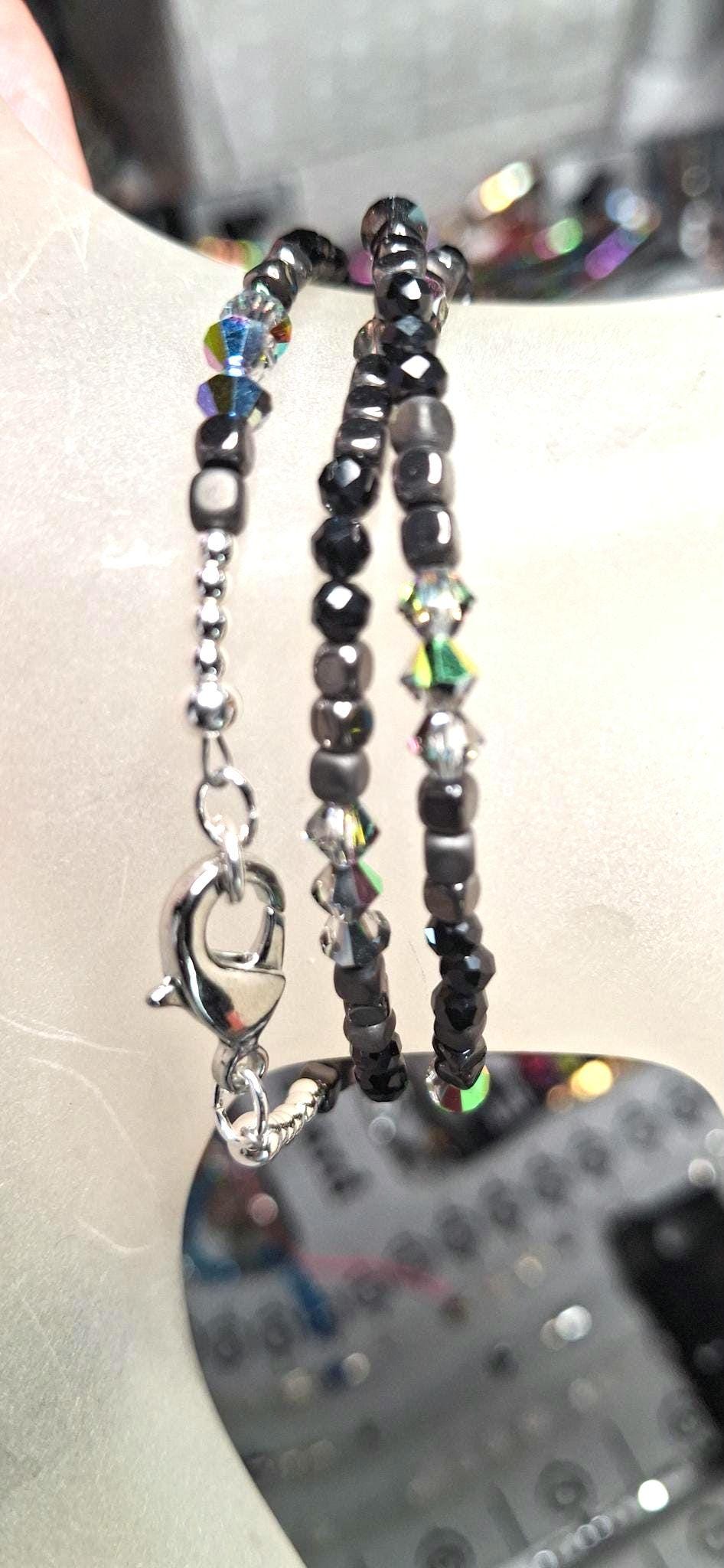 Nk Jet Black Triple Sparkle Bracelet