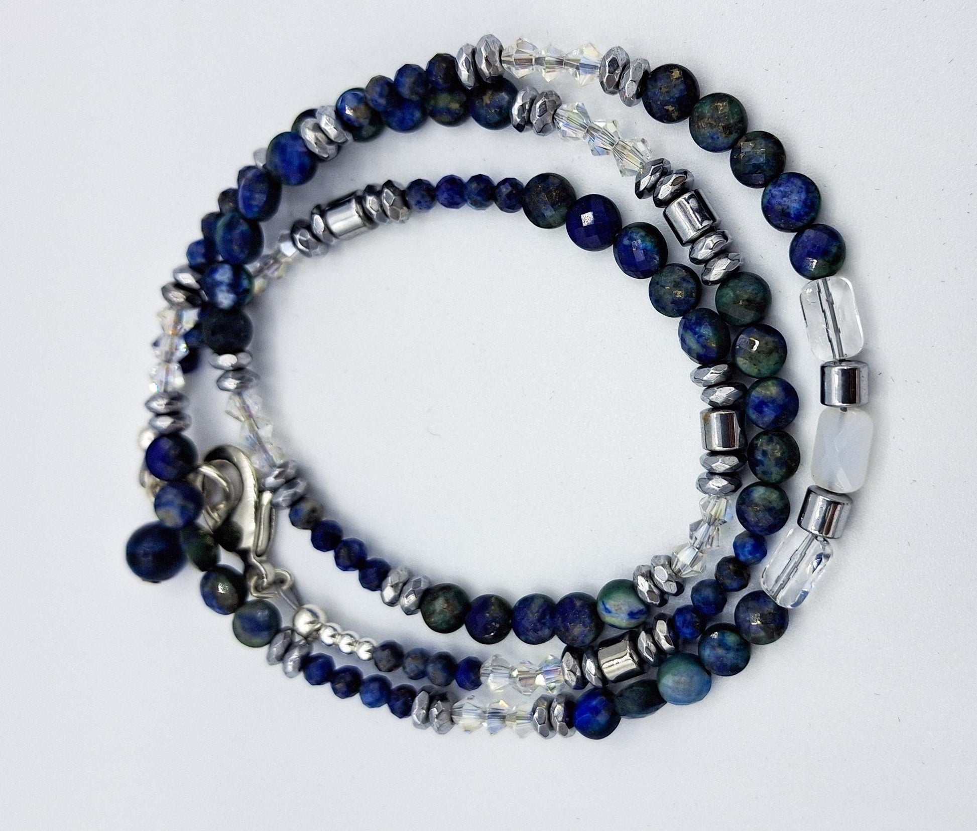 Nk Indigo Lapis Blue Triple Sparkle Bracelet
