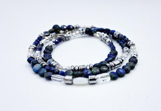 Nk Indigo Lapis Blue Triple Sparkle Bracelet