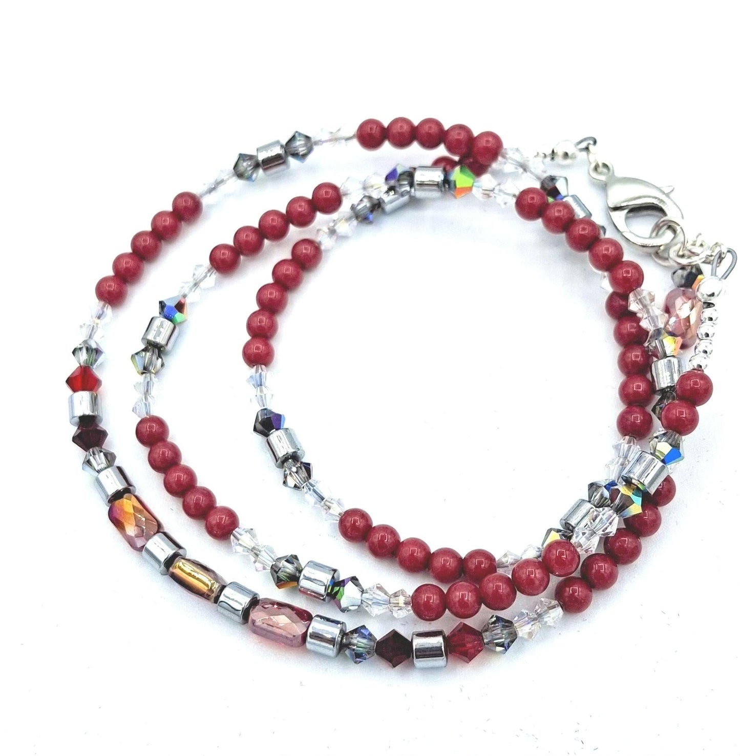 Nk Ruby Red Triple Sparkle Bracelet