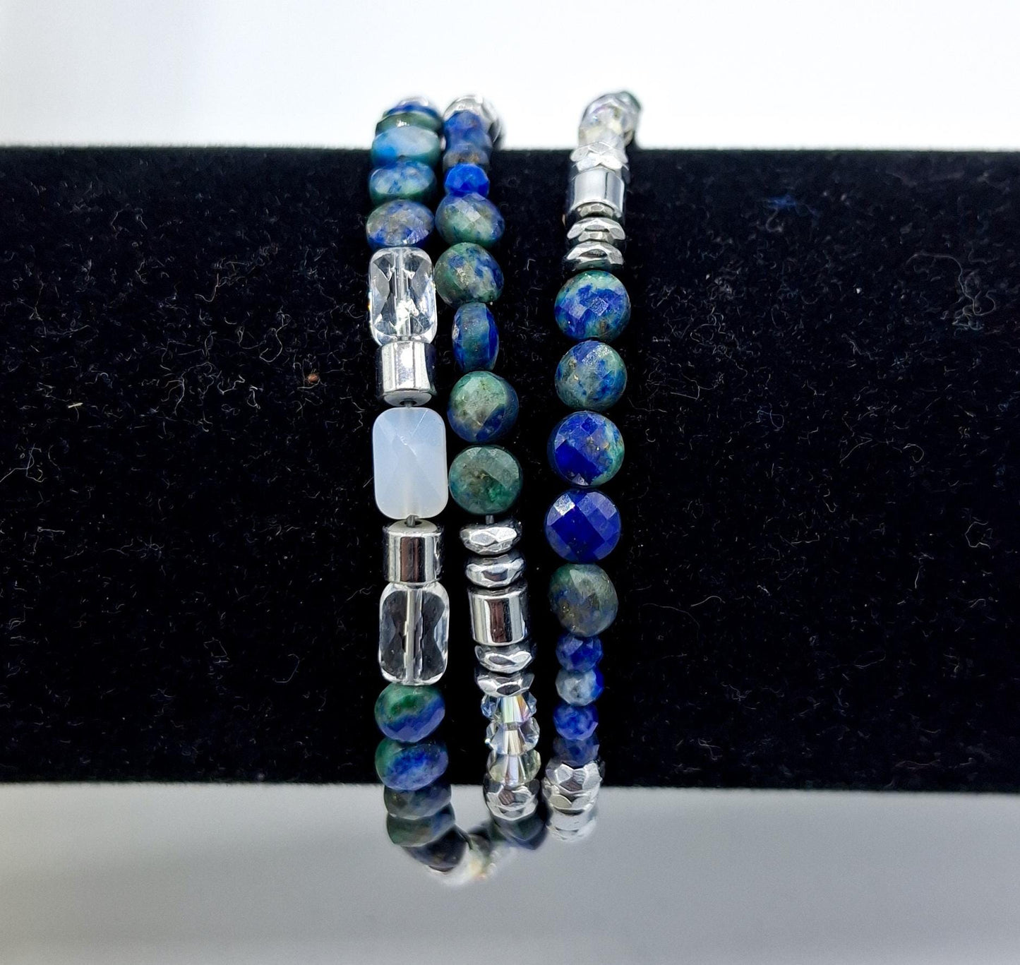 Nk Indigo Lapis Blue Triple Sparkle Bracelet