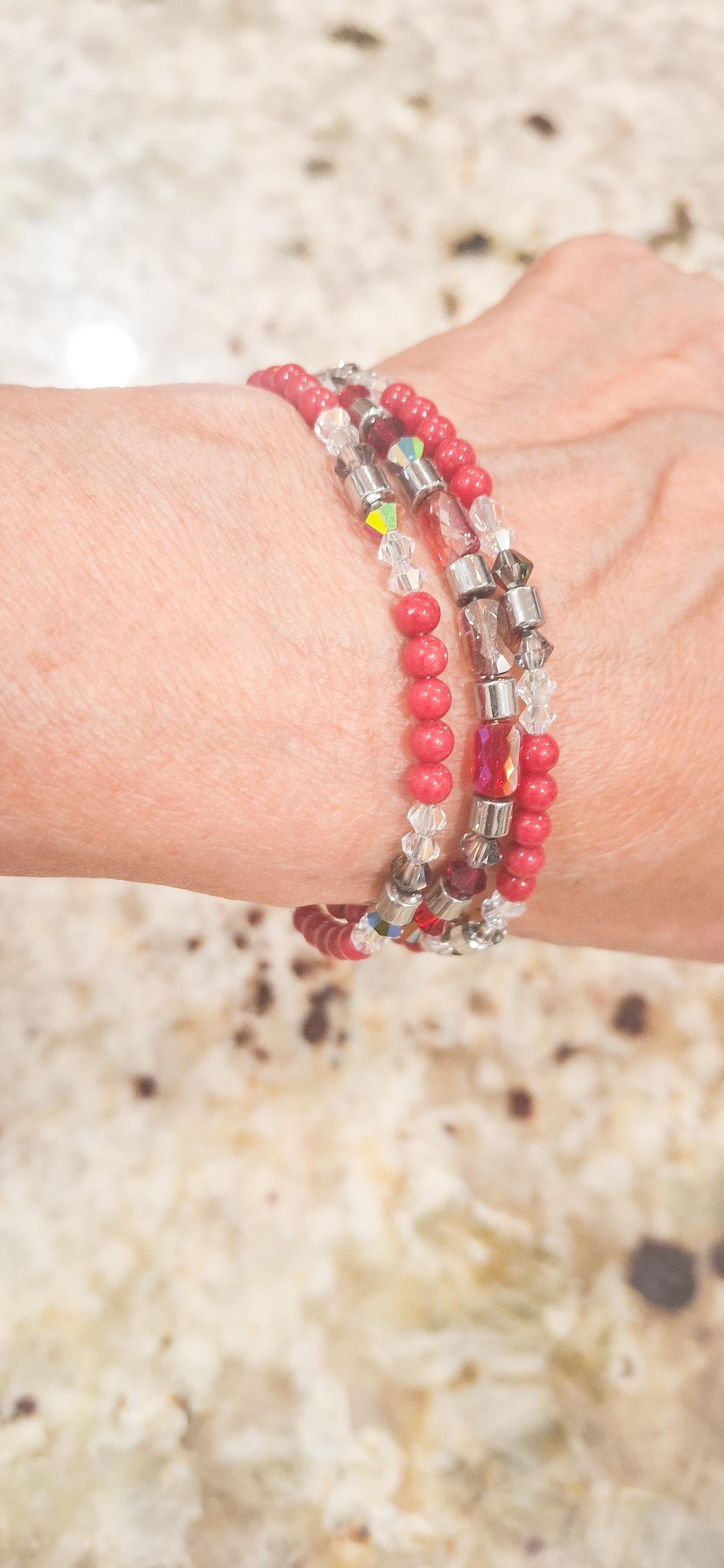 Nk Ruby Red Triple Sparkle Bracelet