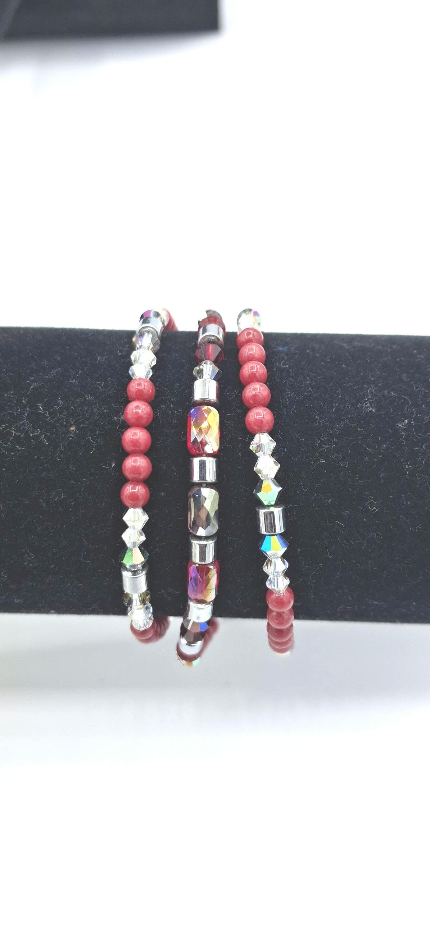 Nk Ruby Red Triple Sparkle Bracelet