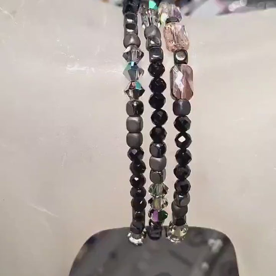 Nk Jet Black Triple Sparkle Bracelet