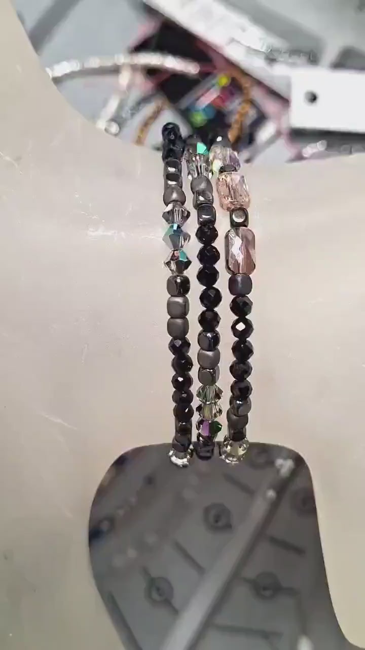 Nk Jet Black Triple Sparkle Bracelet