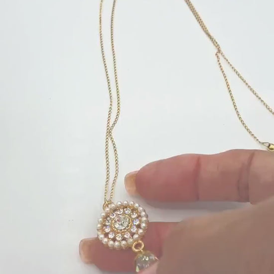 LILAC agate pendant necklace, 14k gold-filled chain