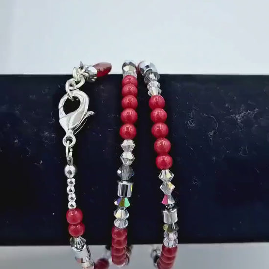 Nk Ruby Red Triple Sparkle Bracelet